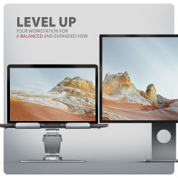 AXAGON Desk Mount | STND-LR stand with 360 rotation for laptops and tablets | Adjustable Height, Angle | 10-17.3 " | Aluminum