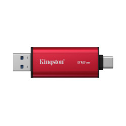Kingston Dual Portable Solid-State Drive, USB Type-A and Type-C | 512 GB | Solid-state drive interface USB 3.2 Gen 2 | Read spee