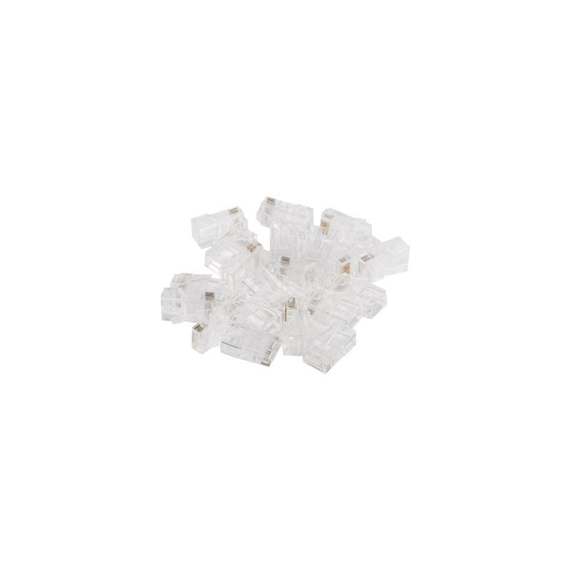 Lanberg | RJ45 CAT.6 UTP Plug 8P8C PASS Through Type, 100 pcs | PLU-6000EZ | Transparent