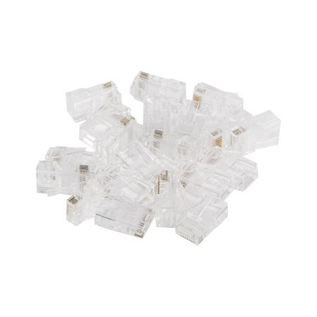 Lanberg | RJ45 CAT.6 UTP Plug 8P8C PASS Through Type, 100 pcs | PLU-6000EZ | Transparent