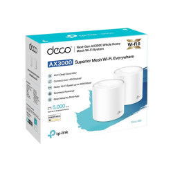 AX3000 Whole Home Mesh Wi-Fi 6 System | Deco X60 (2-pack) | 802.11ax | 2402+574 Mbit/s | 10/100/1000 Mbit/s | Ethernet LAN (RJ-4