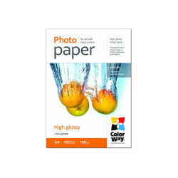 ColorWay Photo Paper, 100 sheets | 180 g/m | A4 | High Glossy