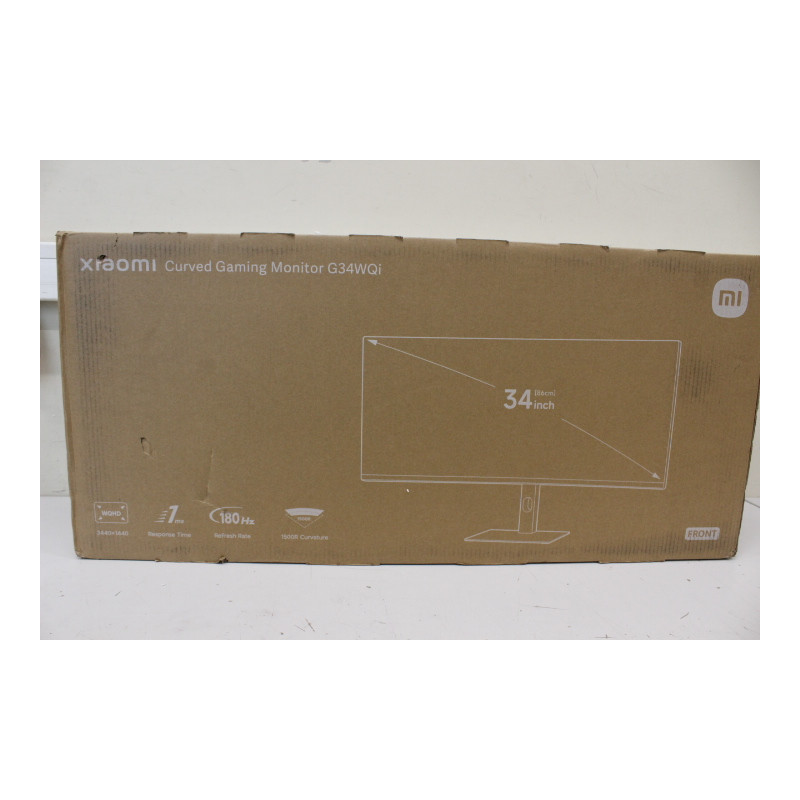 SALE OUT. Xiaomi Curved Gaming Monitor G34WQi | Xiaomi | G34WQi | 34 " | WQHD | 21:9 | 180 Hz | 1 ms | 3440 x 1440 pixels | 350 