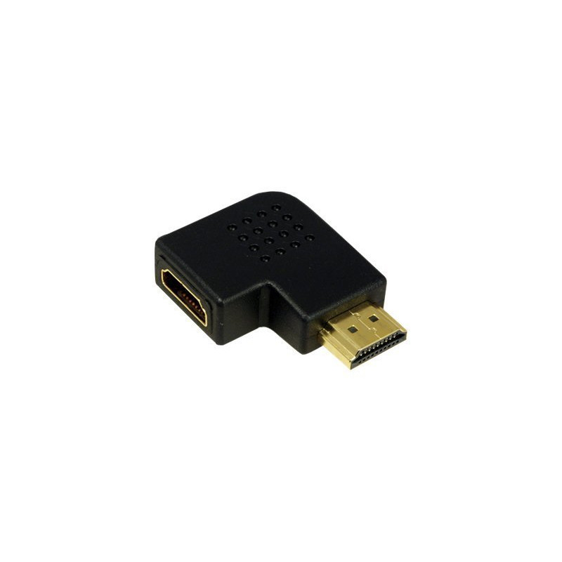HDMI Adapter, AM to AF in 90 degree flat angled | Logilink
