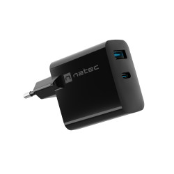 Natec Ribera USB Charger, 1x USB-A, 1x USB-C, 45 W | NUC-2143