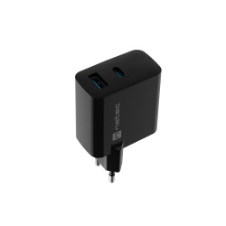 Natec Ribera USB Charger, 1x USB-A, 1x USB-C, 65W | NUC-2145