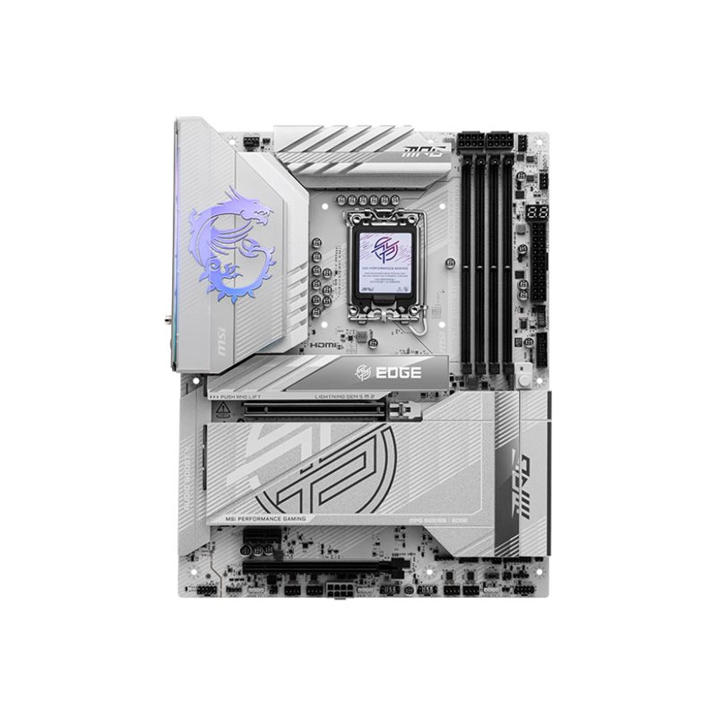 MSI MPG Z890 EDGE TI WIFI | Processor family Intel | Processor socket LGA1851 | Supported hard disk drive interfaces SATA, M.2 |