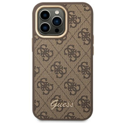 GUESS Hardcase 4G Vintage Gold Logo GUHCP14XHG4SHW Back Cover Apple iPhone 14 Pro Max Brown