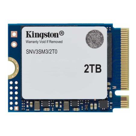 Kingston SSD | NV3 | 2000 GB | SSD form factor M.2 2230 | Solid-state drive interface PCIe 4.0 x4 NVMe | Read speed 6000 MB/s | 