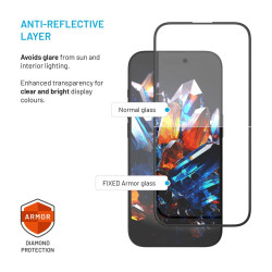Fixed Screen protector | Apple | iPhone 17 Pro | Tempered glass | Black | Armor with Anti-dust applicator and AR layer