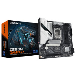 Gigabyte Z890M GAMING X | Processor family Intel | Processor socket LGA1851 | DDR5 | Supported hard disk drive interfaces M.2, S