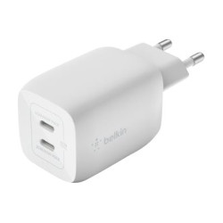 Belkin USB-C GaN PD PPS Dual Wall Charger, 65W | WCH013vfWH
