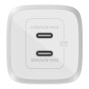 Belkin USB-C GaN PD PPS Dual Wall Charger, 65W | WCH013vfWH