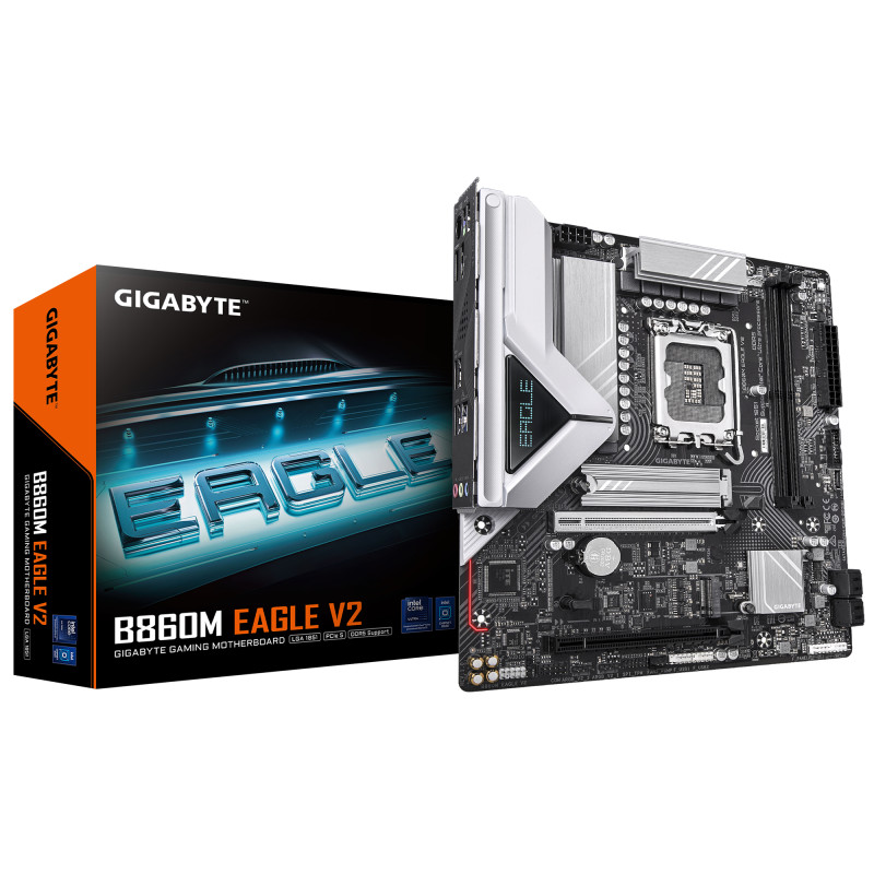 Gigabyte B860M EAGLE V2 | Processor family Intel | Processor socket LGA1851 | DDR5 | Supported hard disk drive interfaces SATA, 