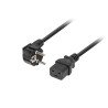 Lanberg | CEE 7/7- to IEC 320 C19 power cord, 16A VDE | CA-C19C-10CC-0018-BK