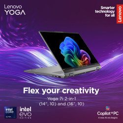 Lenovo Yoga 7 2-in-1 16ILL10 | Luna Grey | 16 " | OLED | Touchscreen | 2.8K WQXGA+ | 2880 x 1800 pixels | Intel Core Ultra 7 | 2