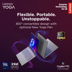 Lenovo Yoga 7 2-in-1 16ILL10 | Luna Grey | 16 " | OLED | Touchscreen | 2.8K WQXGA+ | 2880 x 1800 pixels | Intel Core Ultra 7 | 2