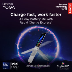 Lenovo Yoga 7 2-in-1 16ILL10 | Luna Grey | 16 " | OLED | Touchscreen | 2.8K WQXGA+ | 2880 x 1800 pixels | Intel Core Ultra 7 | 2