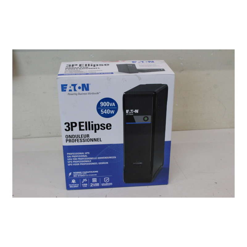 SALE OUT. Eaton UPS | 1600 USB DIN | Off-line | 1600 VA | 1000 Watt | 1 x power | DEMO | Eaton 3P Ellipse 900 USB DIN | 900 VA |