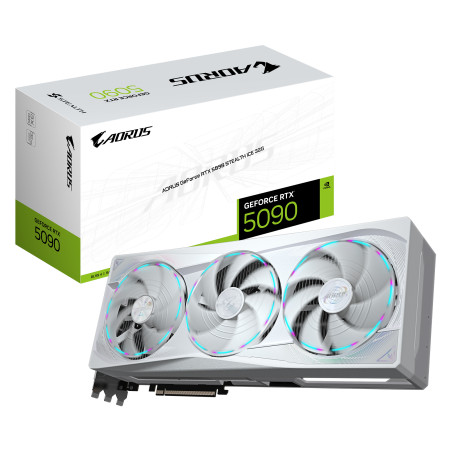 Gigabyte AORUS GeForce RTX 5090 STEALTH ICE 32G | NVIDIA | 32 GB | GeForce RTX 5090 | GDDR7 | HDMI ports quantity 1 | PCI-E 5.0