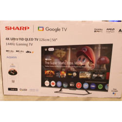 SALE OUT. Sharp 50HR7265E 50" (126cm) QLED 144Hz 4K Ultra HD Google TV, Dolby Vision, Dolby Atmos, Central Stand | Sharp 50HR726
