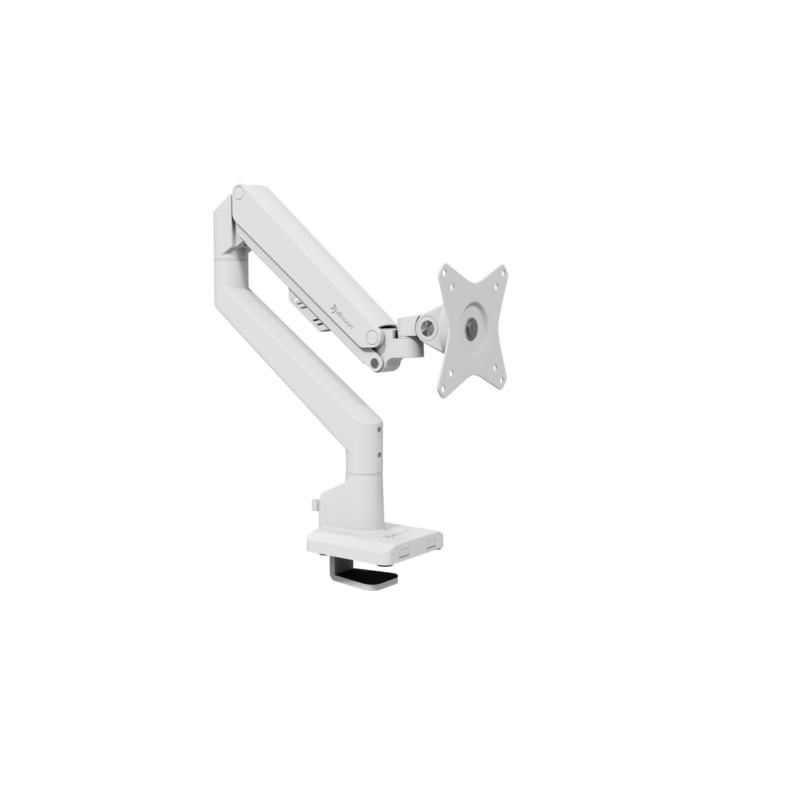 Arozzi Desk Mount | Neo Single - Gas Spring Monitor Arm AZ-ALZARE-NEO-WT | Tilt, Swivel, Rotation | Maximum weight (capacity) 9 