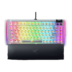 Razer Hot-swappable Mechanical Gaming Keyboard | BlackWidow V4 75% | Gaming Keyboard | Wired | US | Phantom White Edition | USB 