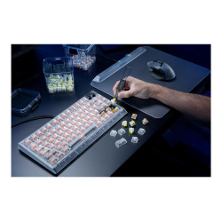 Razer Hot-swappable Mechanical Gaming Keyboard | BlackWidow V4 75% | Gaming Keyboard | Wired | US | Phantom White Edition | USB 