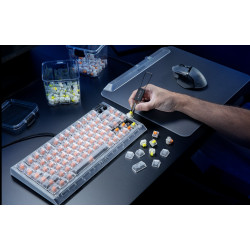 Razer Hot-swappable Mechanical Gaming Keyboard | BlackWidow V4 75% | Gaming Keyboard | Wired | US | Phantom White Edition | USB 