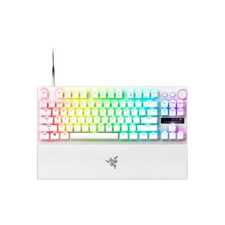 Razer Huntsman V3 Pro Tenkeyless 8KHz | Gaming keyboard | Wired | US | White | Razer Analog Optical Switch Gen-2