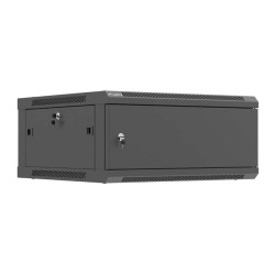 Lanberg Wall mounted installation cabinet 19" 4U 600X600 | WF01-6604-00B | Black