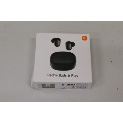 SALE OUT. Xiaomi Redmi Buds 6, Play Black | Xiaomi Redmi Buds 6 Play | DAMAGED PACKAGING | Noise reduction