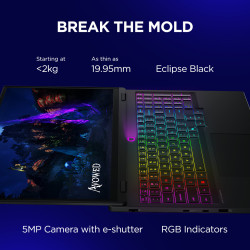 Lenovo Legion 5 15IRX10 | Eclipse Black | 15.1 " | OLED | WQXGA | 2560 x 1600 pixels | Intel Core i7 | i7-13650HX | 24 (2x12) GB