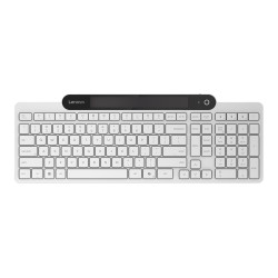 Lenovo 800 Self-Charging Bluetooth Keyboard-US English | Keyboard | Bluetooth | US English | White