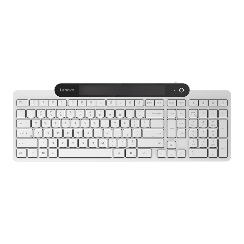 Lenovo 800 Self-Charging Bluetooth Keyboard-US English | Keyboard | Bluetooth | US English | White