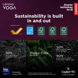 Lenovo Yoga Slim 9 14ILL10 | Tidal Teal | 14 " | OLED | Touchscreen | 4K WQUXGA | 3840 x 2400 pixels | Glossy | Intel Core Ultra