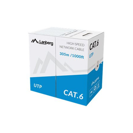 Lanberg | LAN Cable Cat.6 UTP Solid CU CPR + Fluke Passed | LCU6-11CU-0305-S