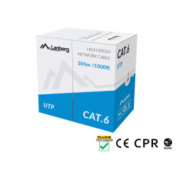 Lanberg | LAN Cable Cat.6 UTP Solid CU CPR + Fluke Passed | LCU6-11CU-0305-S