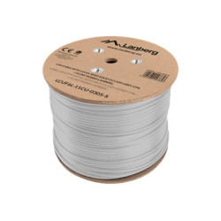 Lanberg | LAN Cable CAT.6A UFTP 305M Solid CU LSZH Grey CPR + Fluke Passed | LCUF6L-11CU-0305-S