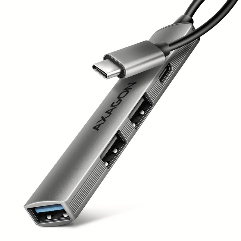 AXAGON ALU STRIP USB-C 4 port hub | HUE-STC