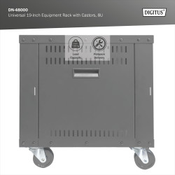 Digitus Universal 19-Inch Equipment Rack with Castors, 8U | DN-48000