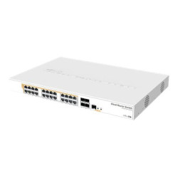 CRS328-24P-4S+RM Gigabit Ethernet POE/POE+ router/switch | 12 month(s) | PoE/Poe+ ports quantity 24