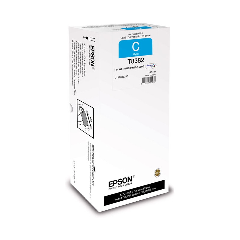 Epson Cartridge | C13T838240 | Ink cartridge | Cyan