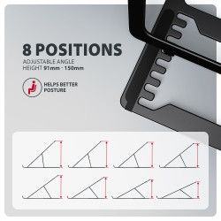 AXAGON STND-LAB stand for laptops and tablets | Adjustable Height, Angle | 10-17.3 " | Maximum weight (capacity) 20 kg | Black