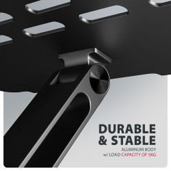 AXAGON STND-LQB stand for notebooks and tablets | Adjustable Height, Angle | 10-17.3 " | Maximum weight (capacity) 5 kg | Black