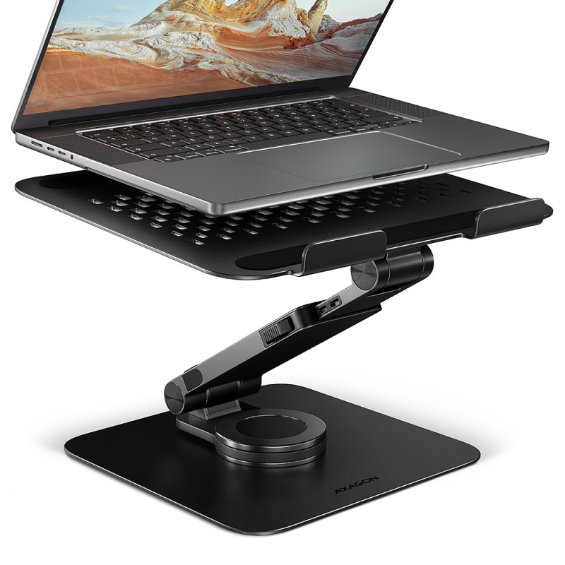 AXAGON STND-LRB stand with 360 rotation for laptops and tablets | Adjustable Height, Angle | 10-17.3 " | Maximum weight (capacit