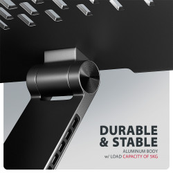 AXAGON STND-LRB stand with 360 rotation for laptops and tablets | Adjustable Height, Angle | 10-17.3 " | Maximum weight (capacit