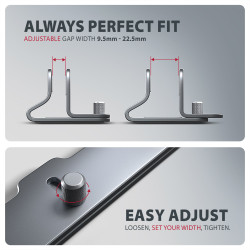 AXAGON STND-VG vertical stand for laptops and tablets | Adjustable width | 10-17.3 " | Grey