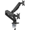 Goobay Desk Mount | Double Monitor Mount with Gas Spring | Swivel, Tilt, Rotation | 17-32 " | Maximum weight (capacity) 9 kg | B