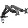 Goobay Desk Mount | Double Monitor Mount with Gas Spring | Swivel, Tilt, Rotation | 17-32 " | Maximum weight (capacity) 9 kg | B
